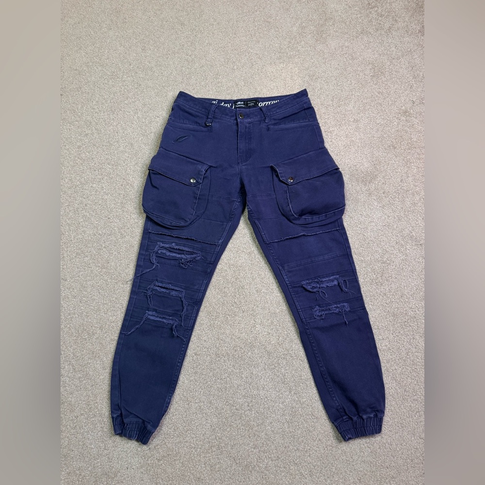 Publish Destructed Crow Cargo Jogger Pants Size 30